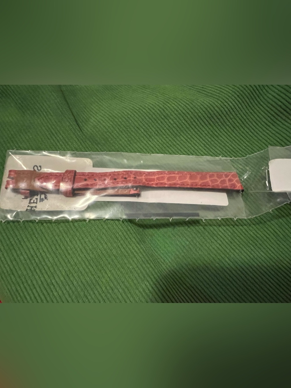 Hermes Pink Croc-Embossed Women's Watch Strap